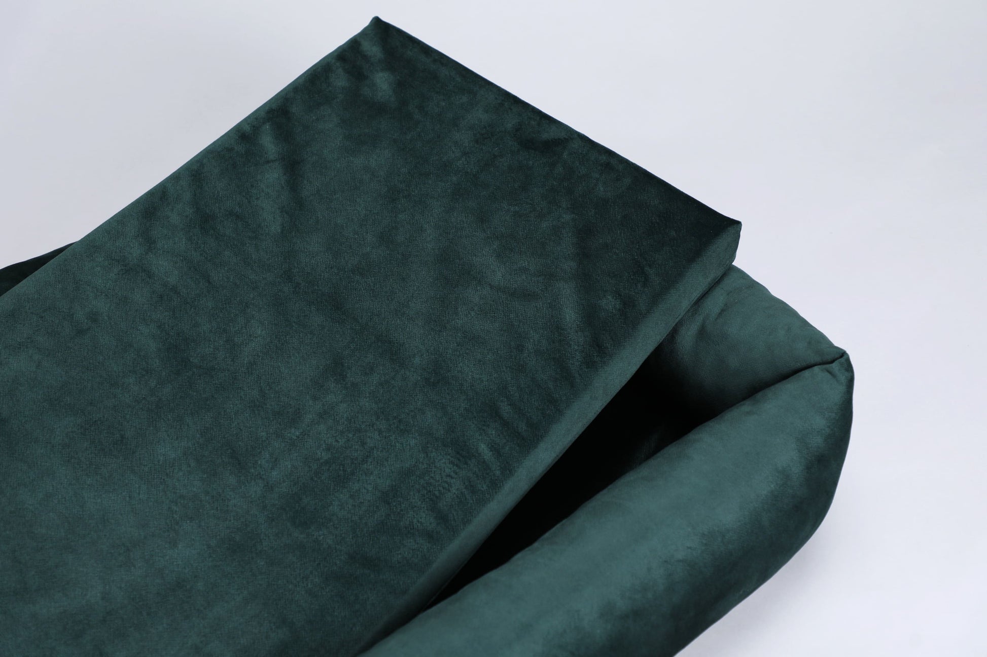 Premium dog bed with sides | 2-sided | EMERALD GREEN - premium dog goods handmade in Europe by animalistus