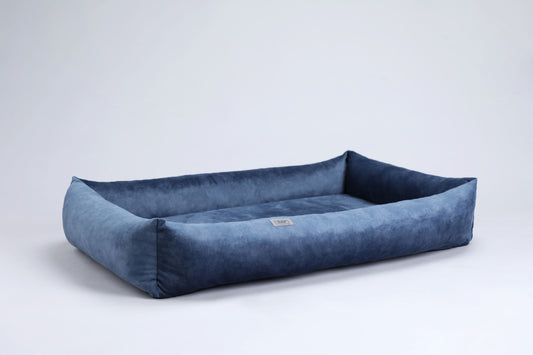 Premium dog bed with sides | 2-sided | SKY BLUE - premium dog goods handmade in Europe by animalistus