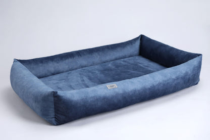 Premium dog bed with sides | 2-sided | SKY BLUE - premium dog goods handmade in Europe by animalistus