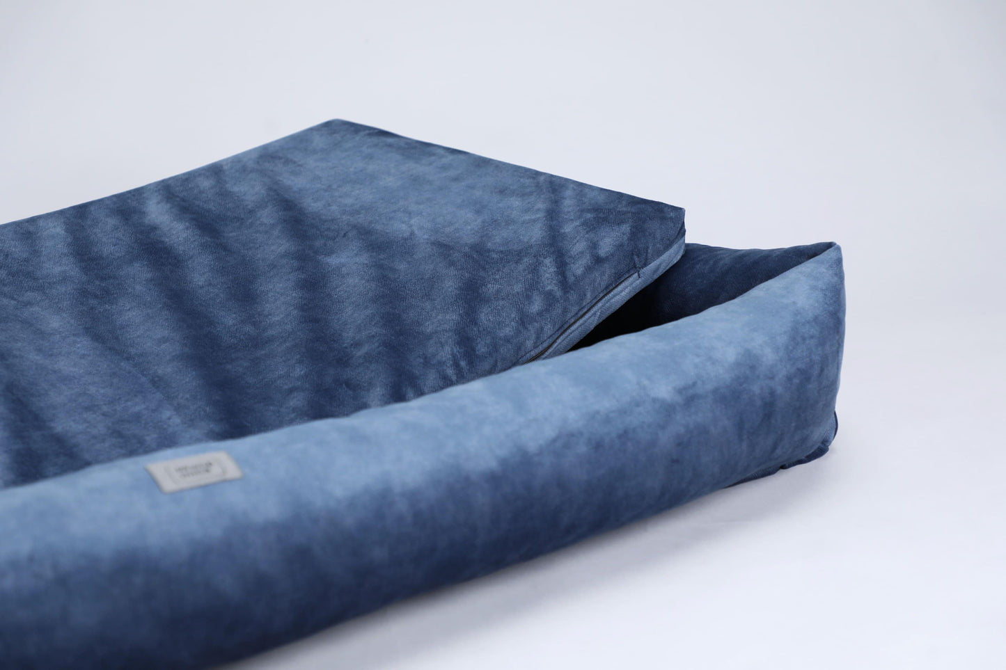 2-sided dog bed with sides. SKY BLUE - premium dog goods handmade in Europe by My Wild Other