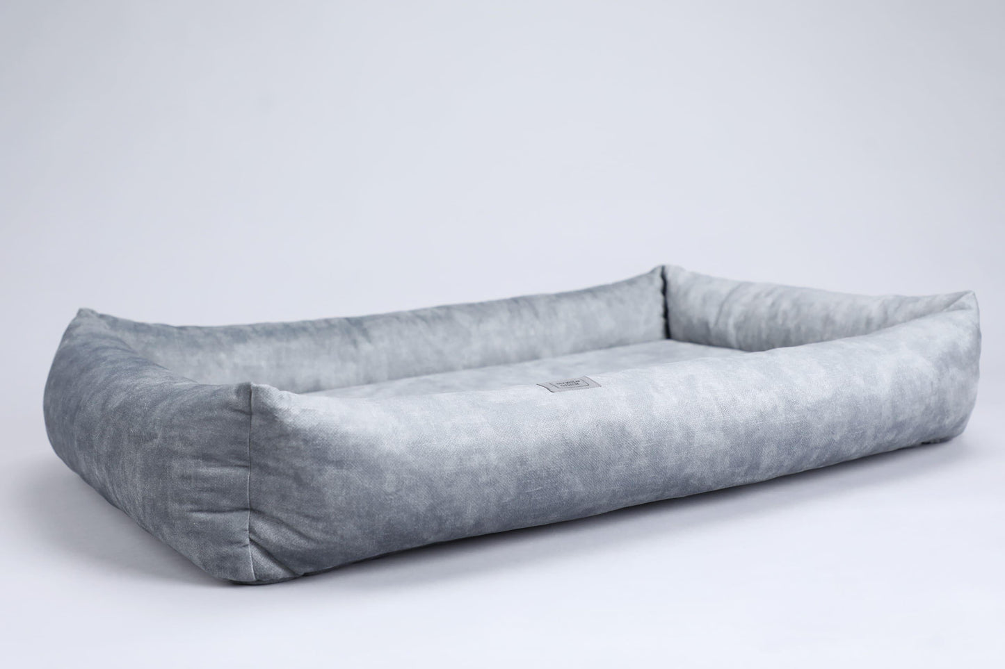 2-sided dog bed with sides. METAL GREY - premium dog goods handmade in Europe by My Wild Other