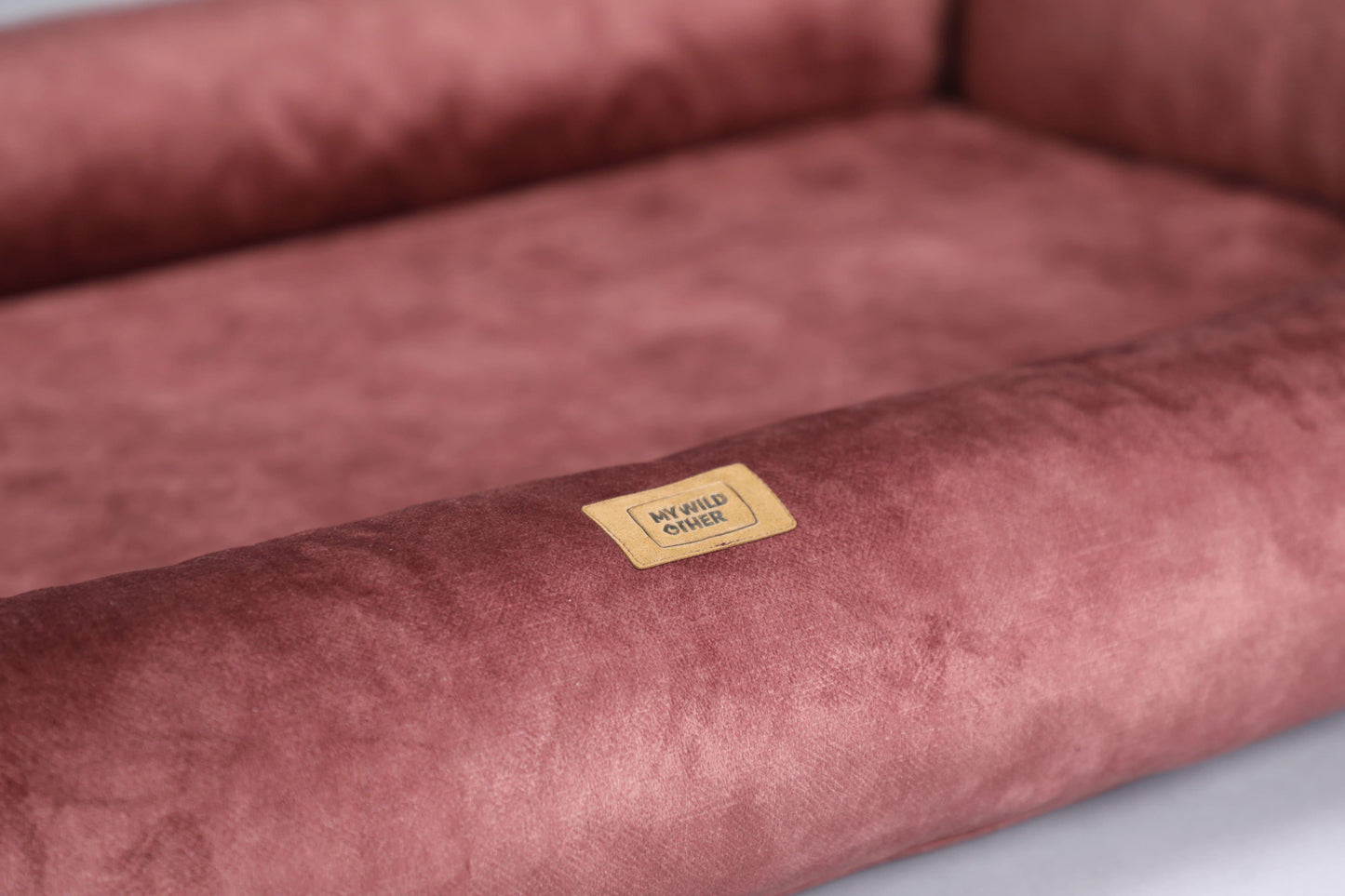 2-sided dog bed with sides. TERRACOTTA - premium dog goods handmade in Europe by My Wild Other