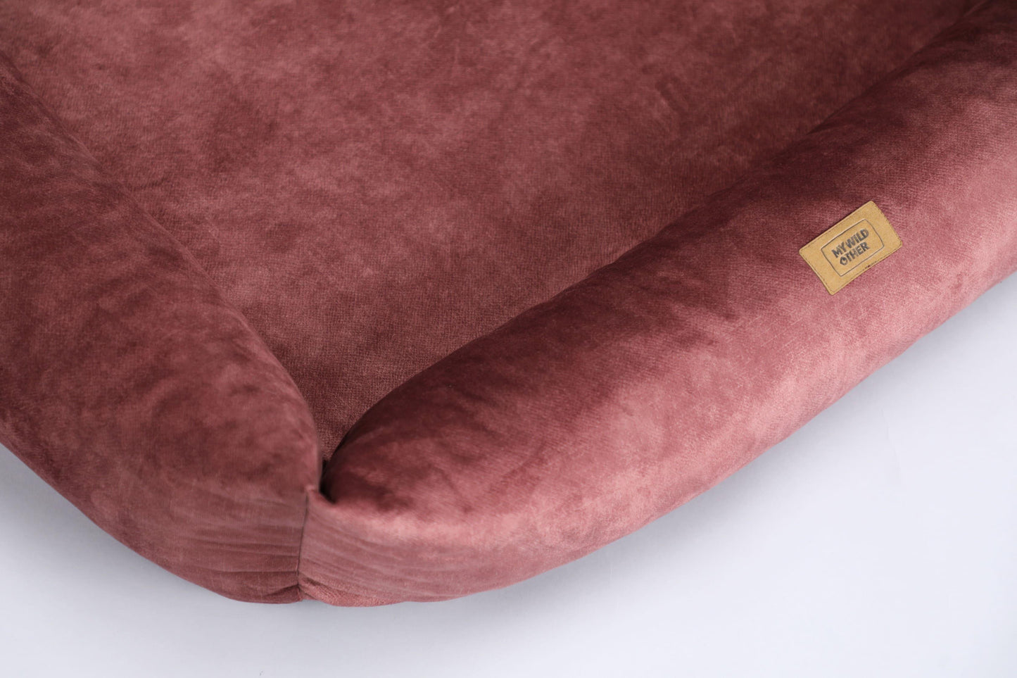 2-sided dog bed with sides. TERRACOTTA - premium dog goods handmade in Europe by My Wild Other