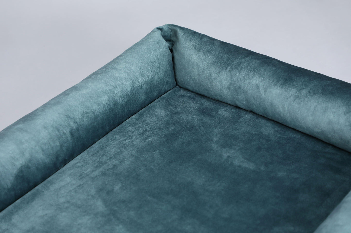 2-sided dog bed with sides. DUSTY GREEN - premium dog goods handmade in Europe by My Wild Other