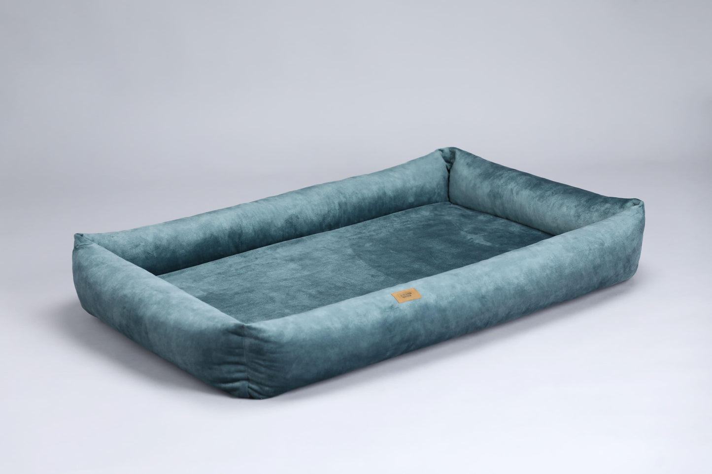 2-sided dog bed with sides. DUSTY GREEN - premium dog goods handmade in Europe by My Wild Other