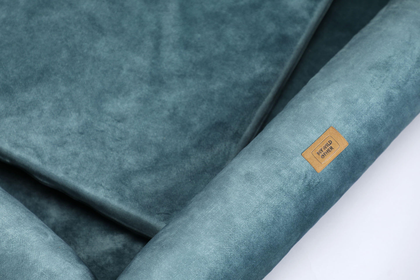 2-sided dog bed with sides. DUSTY GREEN - premium dog goods handmade in Europe by My Wild Other