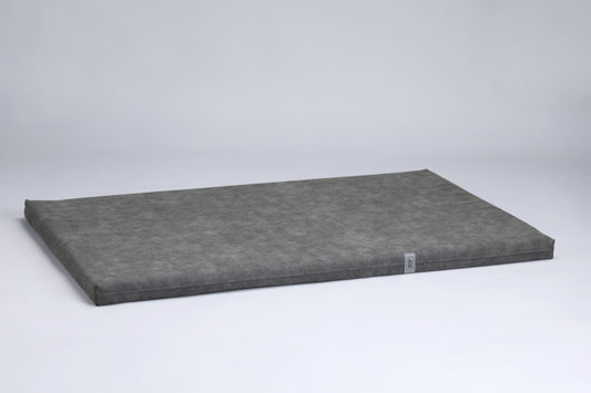 Dog crate mattress | Travel dog bed | 2-sided | Water resistant | IRON GREY - premium dog goods handmade in Europe by animalistus