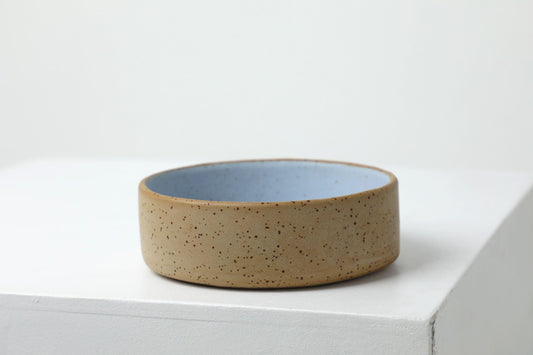 Handmade ceramic dog bowls | RAW+SKY BLUE | animalistus