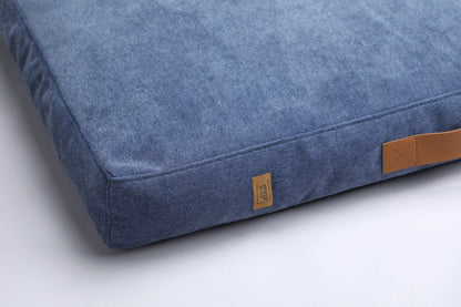 XL only | Scandinavian design dog bed | 2-sided | STEEL BLUE - premium dog goods handmade in Europe by animalistus