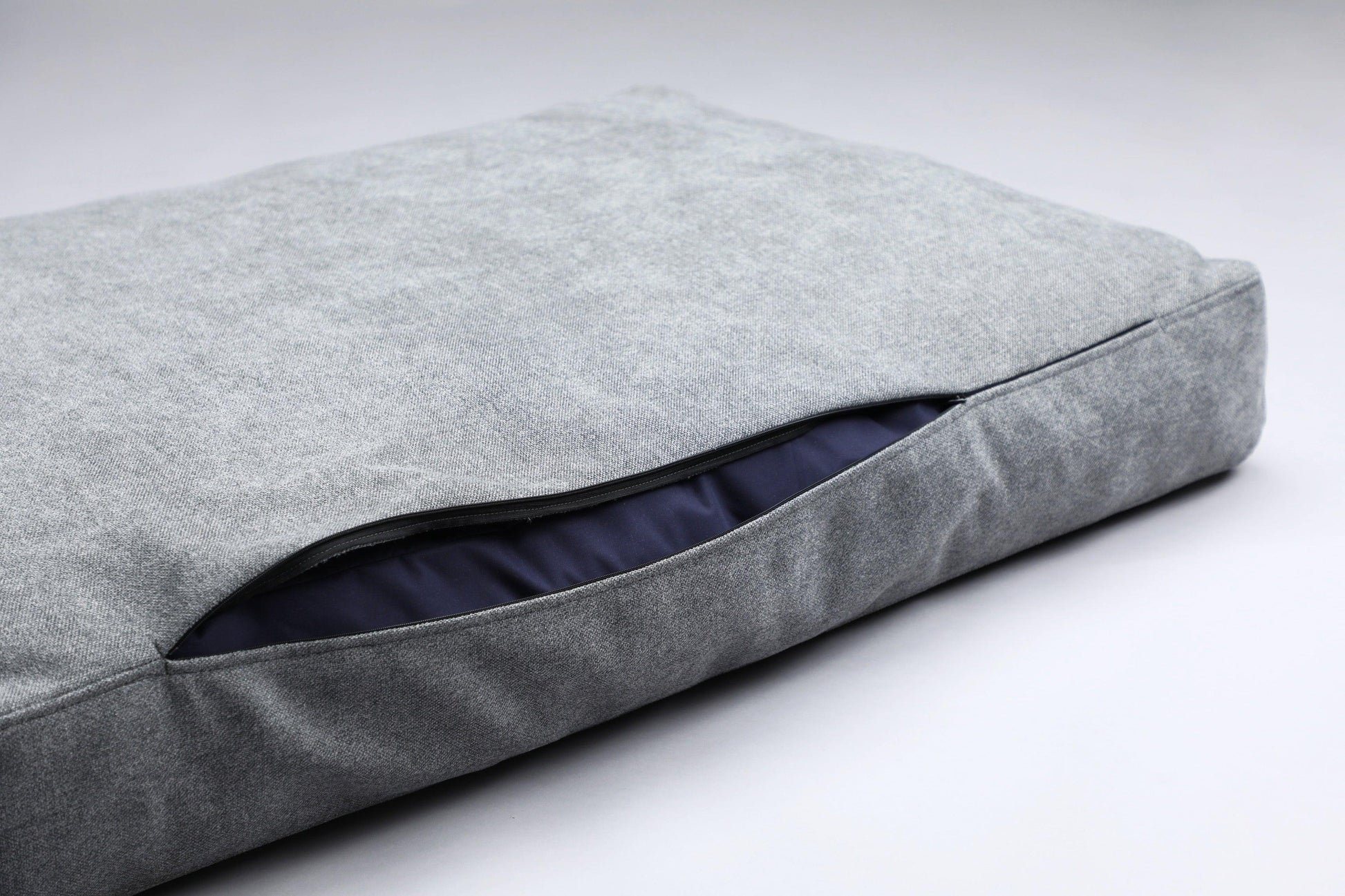 Scandinavian design dog bed | 2-sided | OSLO GREY - premium dog goods handmade in Europe by animalistus