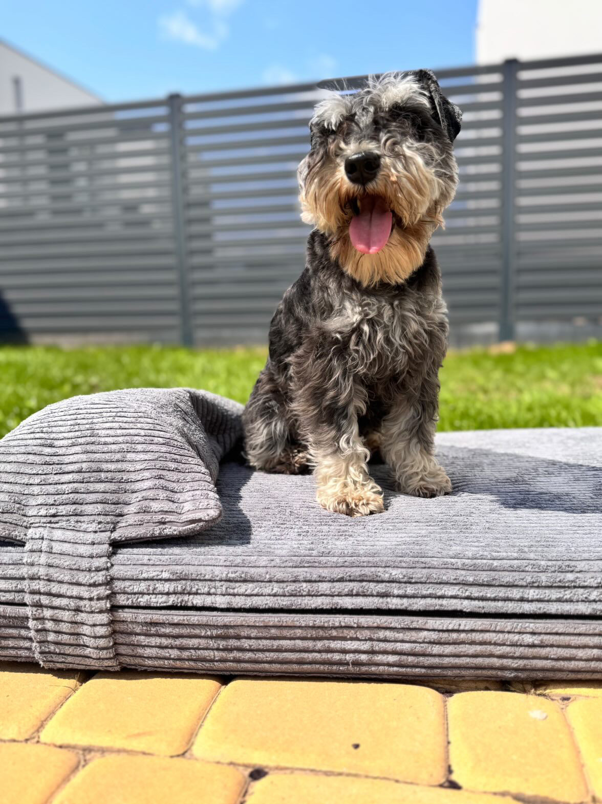 Corduroy dog bed | 2-sided | CLOUD GREY