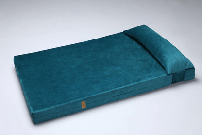 XXL only | 2-sided extra large & supportive dog bed. OCEAN BLUE - premium dog goods handmade in Europe by animalistus
