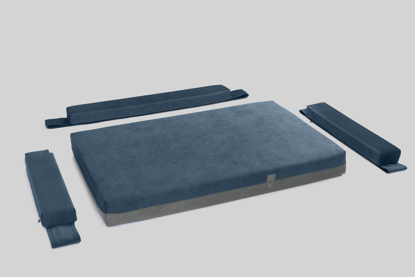 Transformer dog bed | ComfySupport+ | 2-sided | SAPPHIRE BLUE+FOG GREY | animalistus