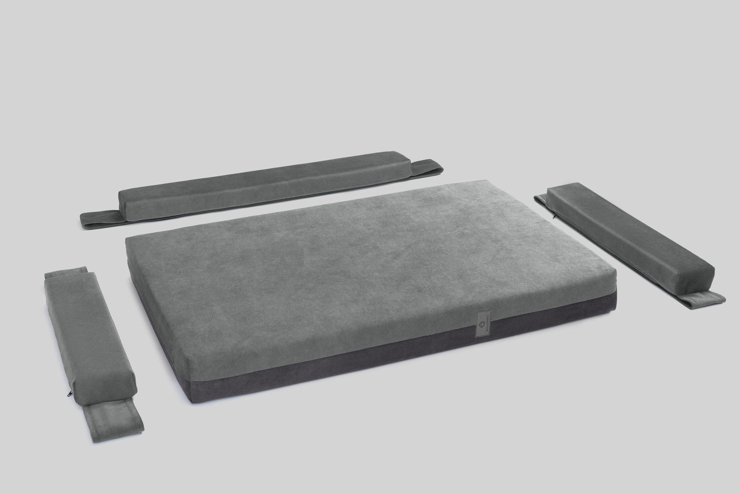 Transformer dog bed | ComfySupport+ | 2-sided | FOG GREY + STEEL GREY | animalistus
