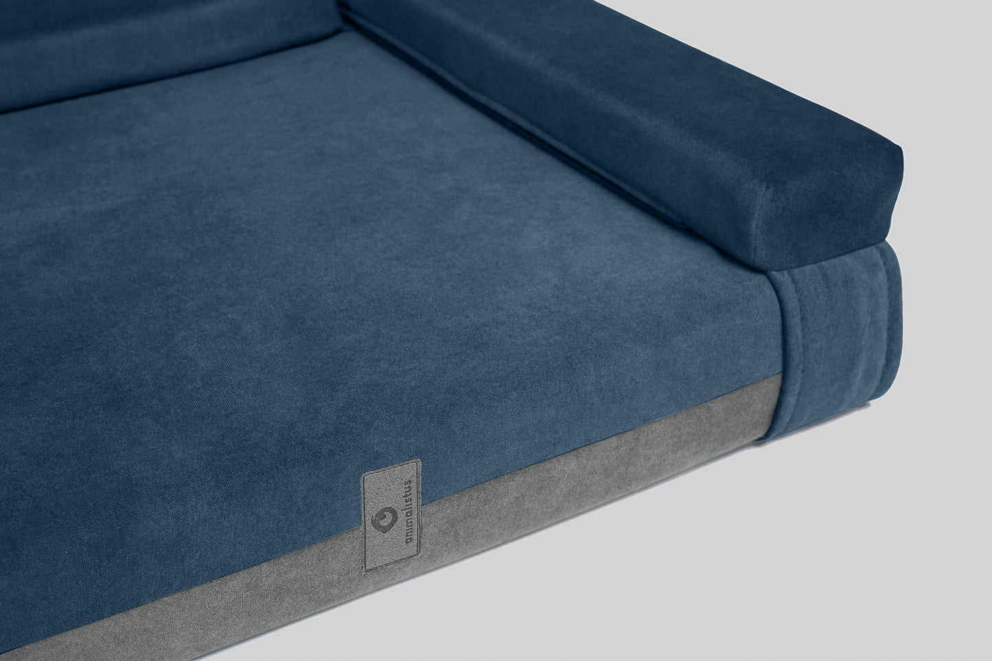 Transformer dog bed | ComfySupport+ | 2-sided | SAPPHIRE BLUE+FOG GREY | animalistus
