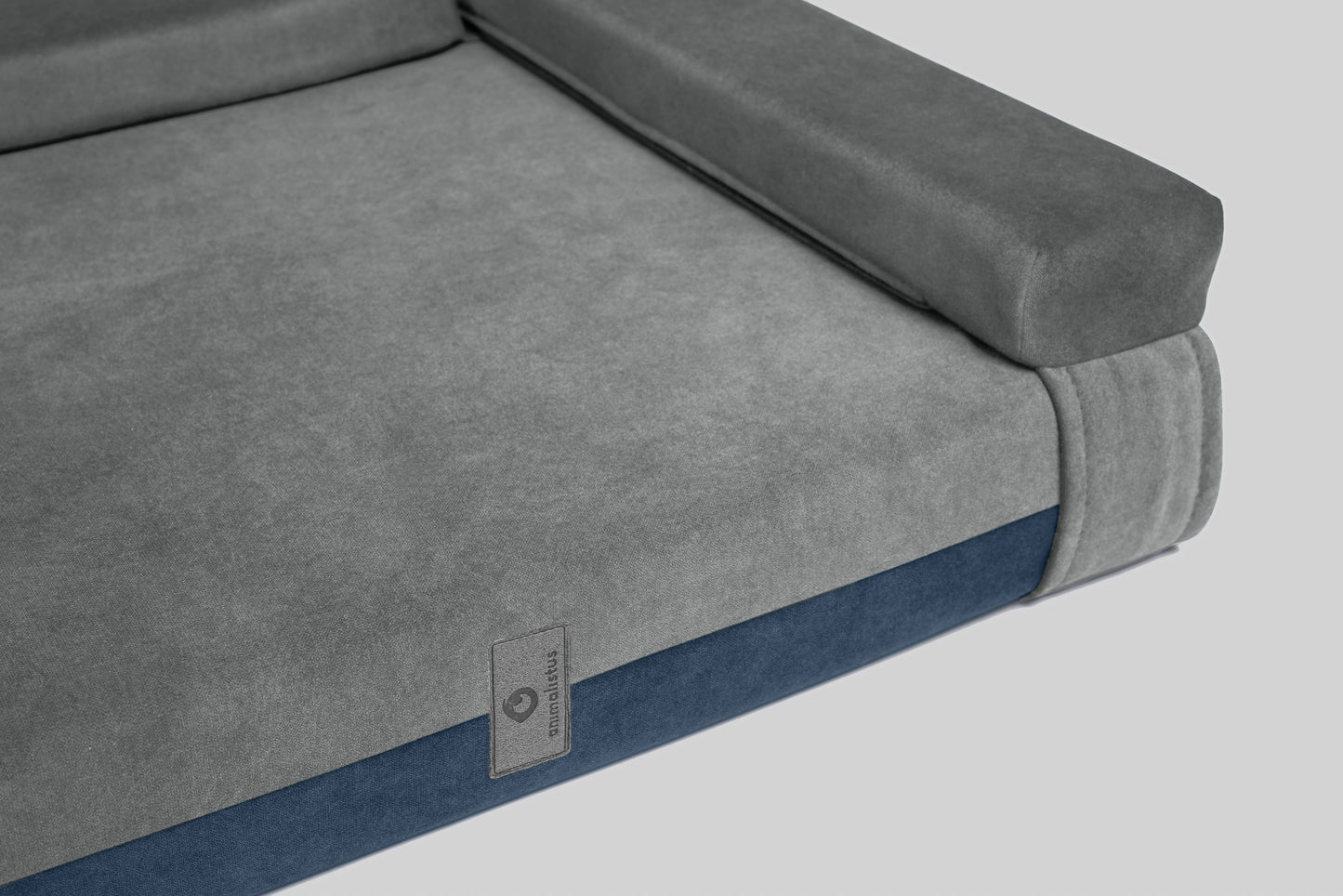 Transformer dog bed | ComfySupport+ | 2-sided | SAPPHIRE BLUE+FOG GREY | animalistus