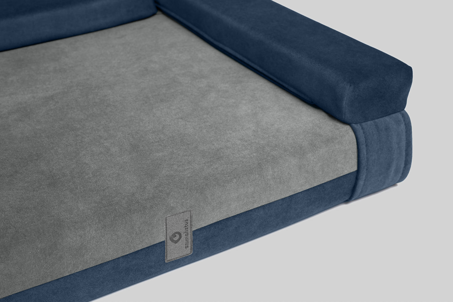 Transformer dog bed | ComfySupport+ | 2-sided | SAPPHIRE BLUE+FOG GREY | animalistus