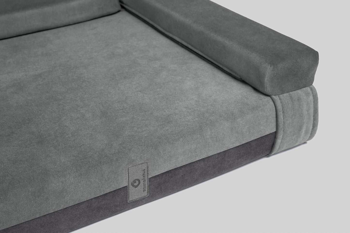 Transformer dog bed | ComfySupport+ | 2-sided | FOG GREY + STEEL GREY | animalistus