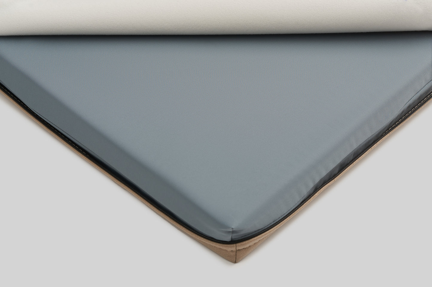Dog crate mattress | Travel dog bed | 2-sided | Leather-look | ALMOND BEIGE | animalistus
