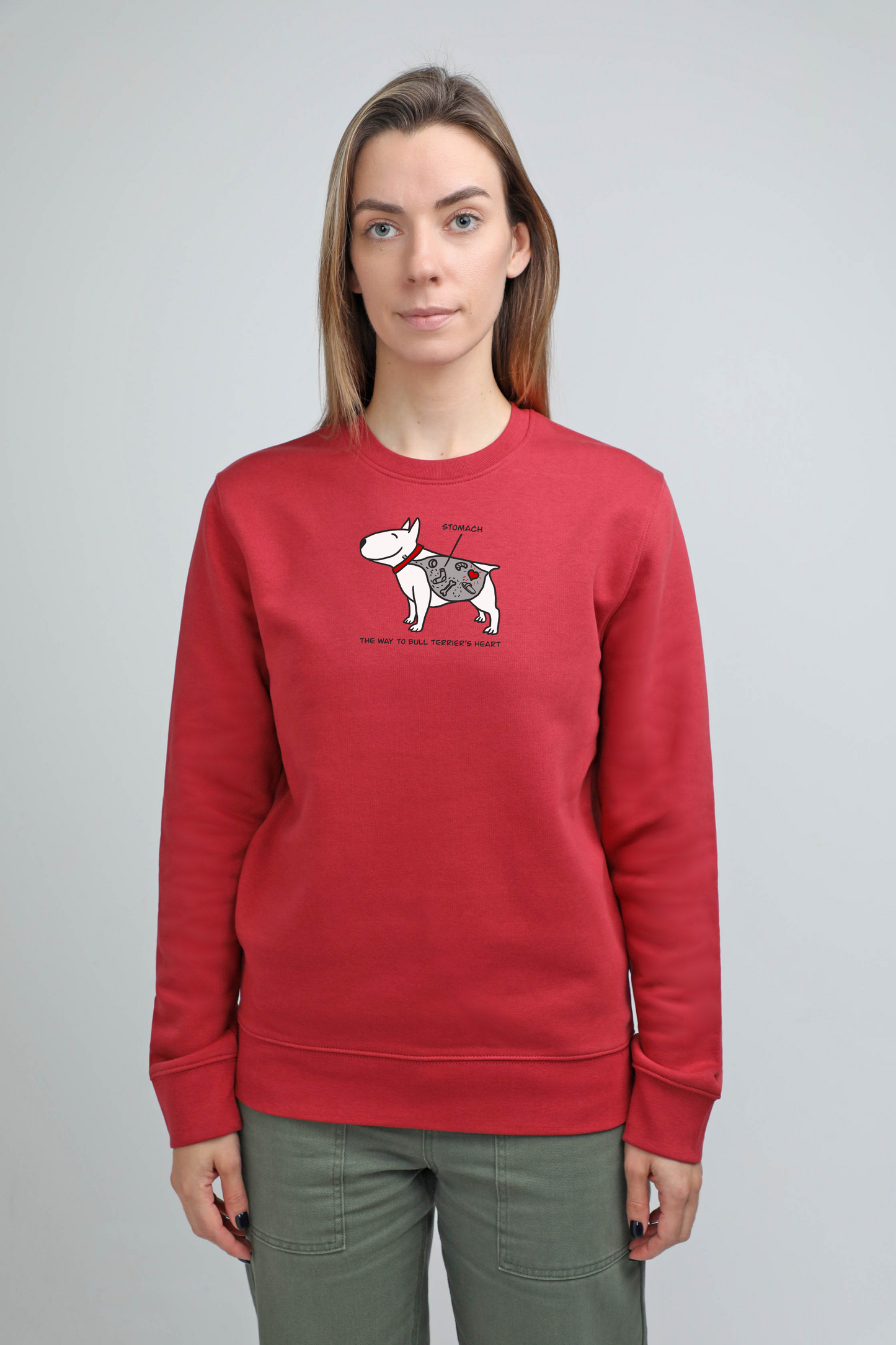 Hungry dog | Crew neck sweatshirt with dog. Regular fit | Unisex | animalistus