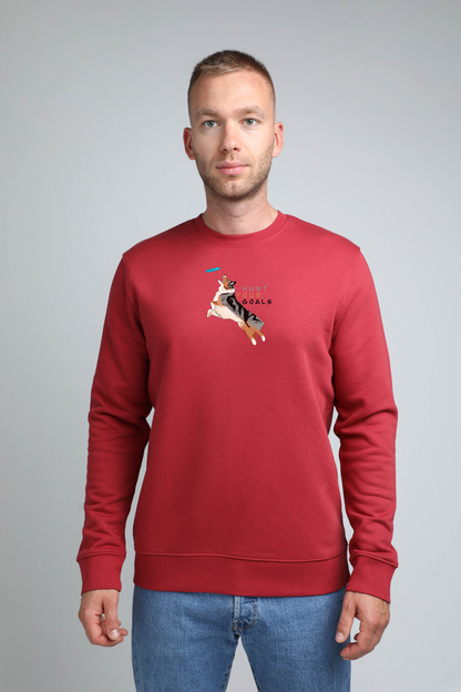 Hunt your goals | Crew neck sweatshirt with dog. Regular fit | Unisex - premium dog goods handmade in Europe by animalistus