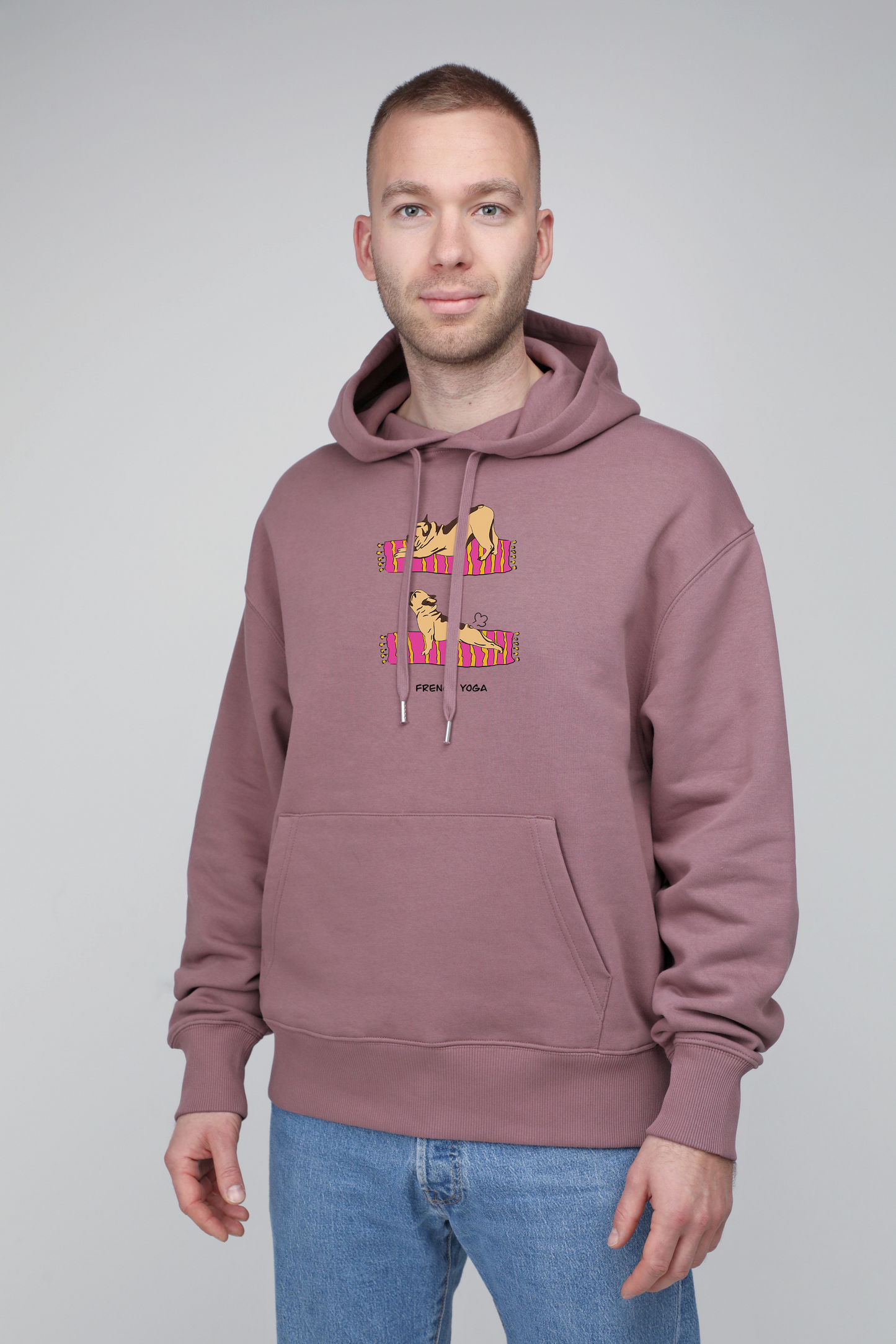 Yoga dog | Hoodie with dog. Oversize fit | Unisex | animalistus