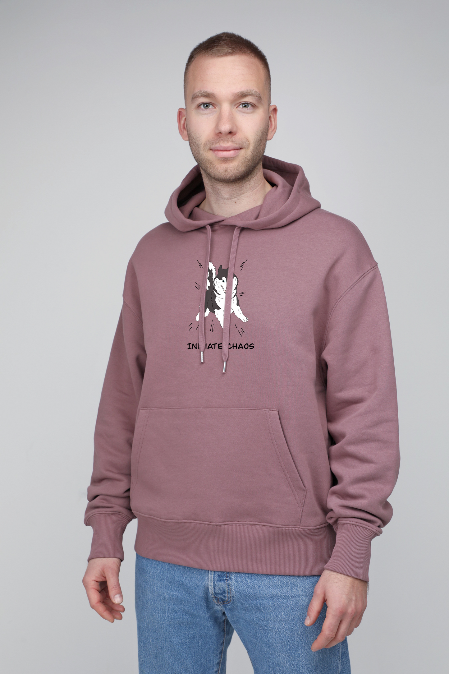 Chaos dog | Hoodie with dog. Oversize fit | Unisex | animalistus