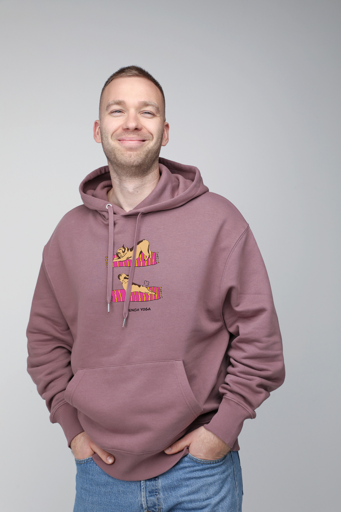 Yoga dog | Hoodie with dog. Oversize fit | Unisex | animalistus