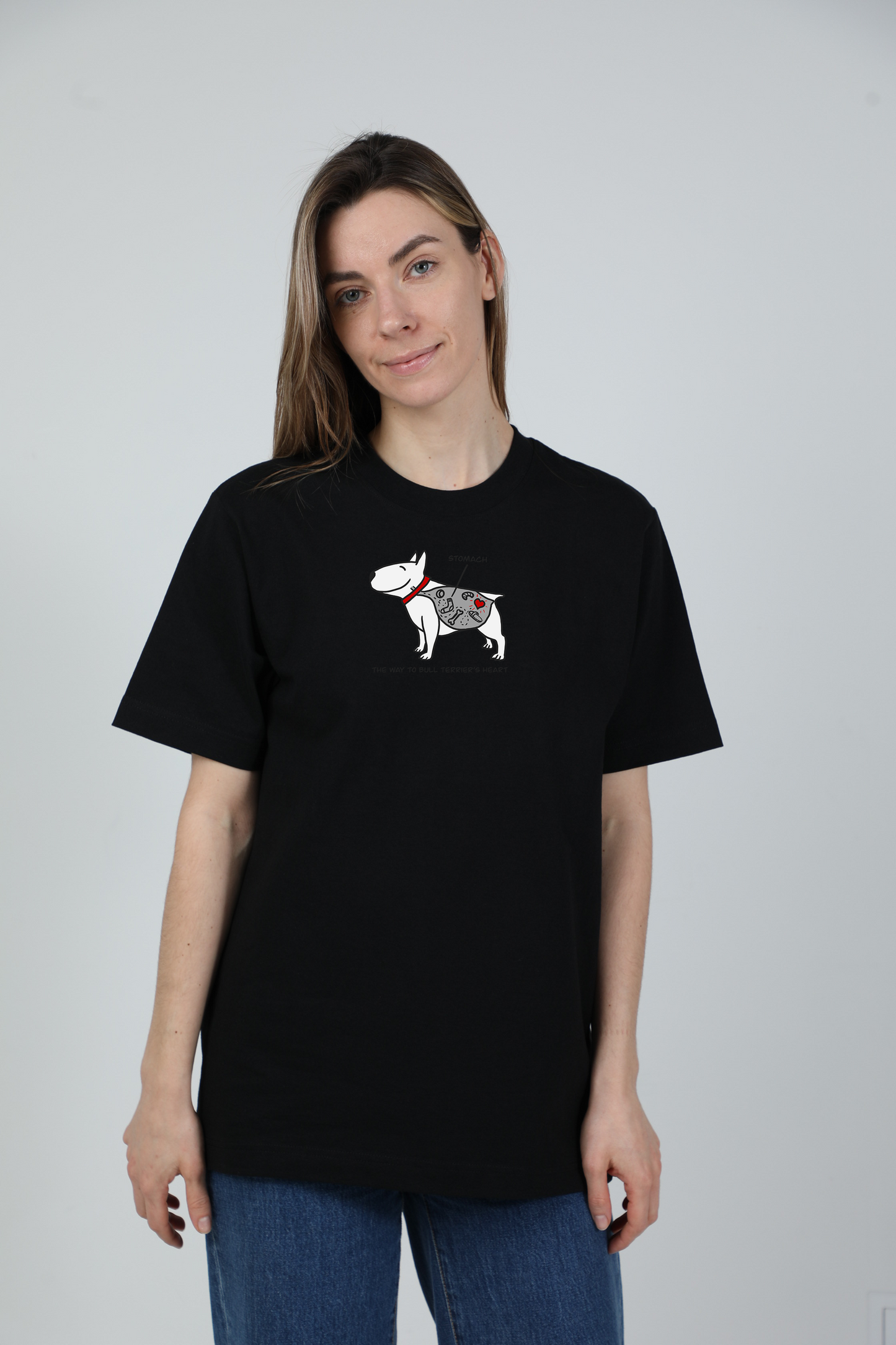 Hungry dog | Heavyweight T-Shirt with dog. Oversized | Unisex