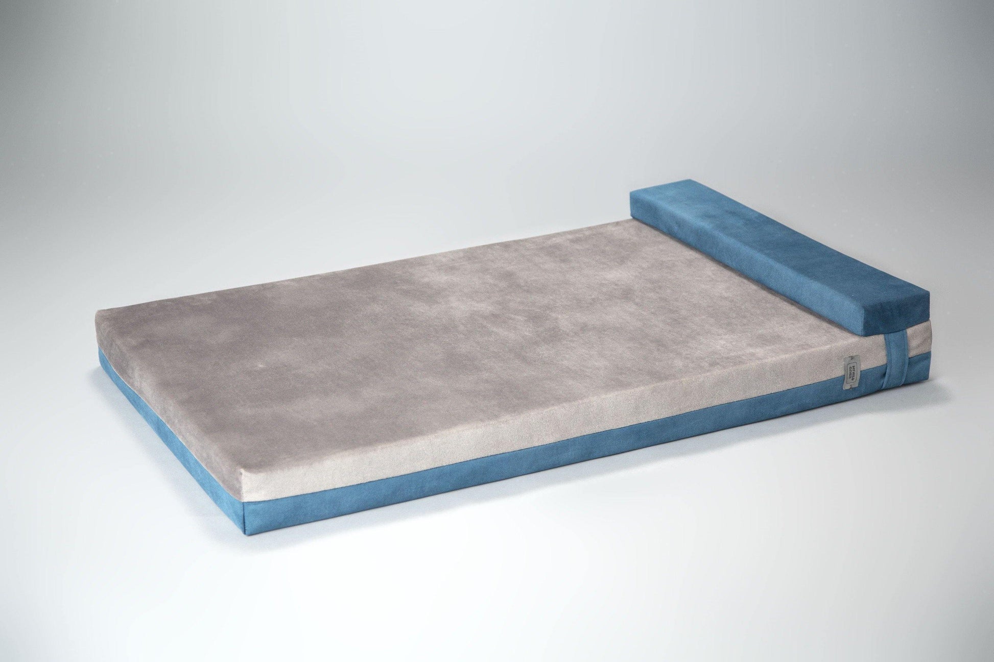 Transformer dog bed | Extra comfort & support | 2-sided | SAPPHIRE BLUE+FOG GREY - premium dog goods handmade in Europe by animalistus