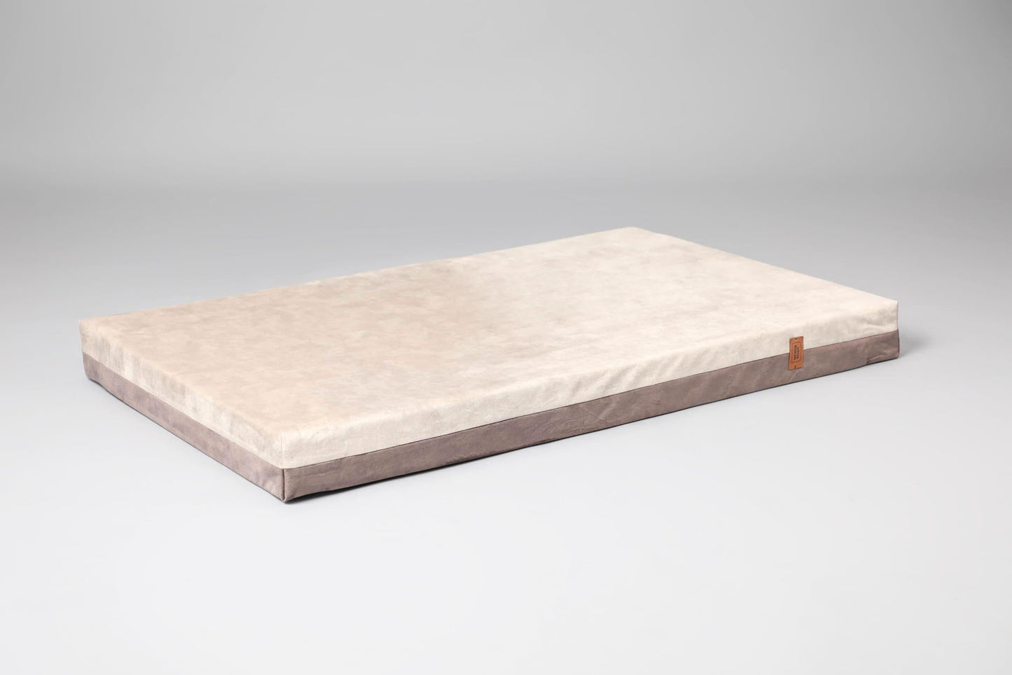 2-sided transformer dog bed. BEIGE+TAUPE - premium dog goods handmade in Europe by My Wild Other