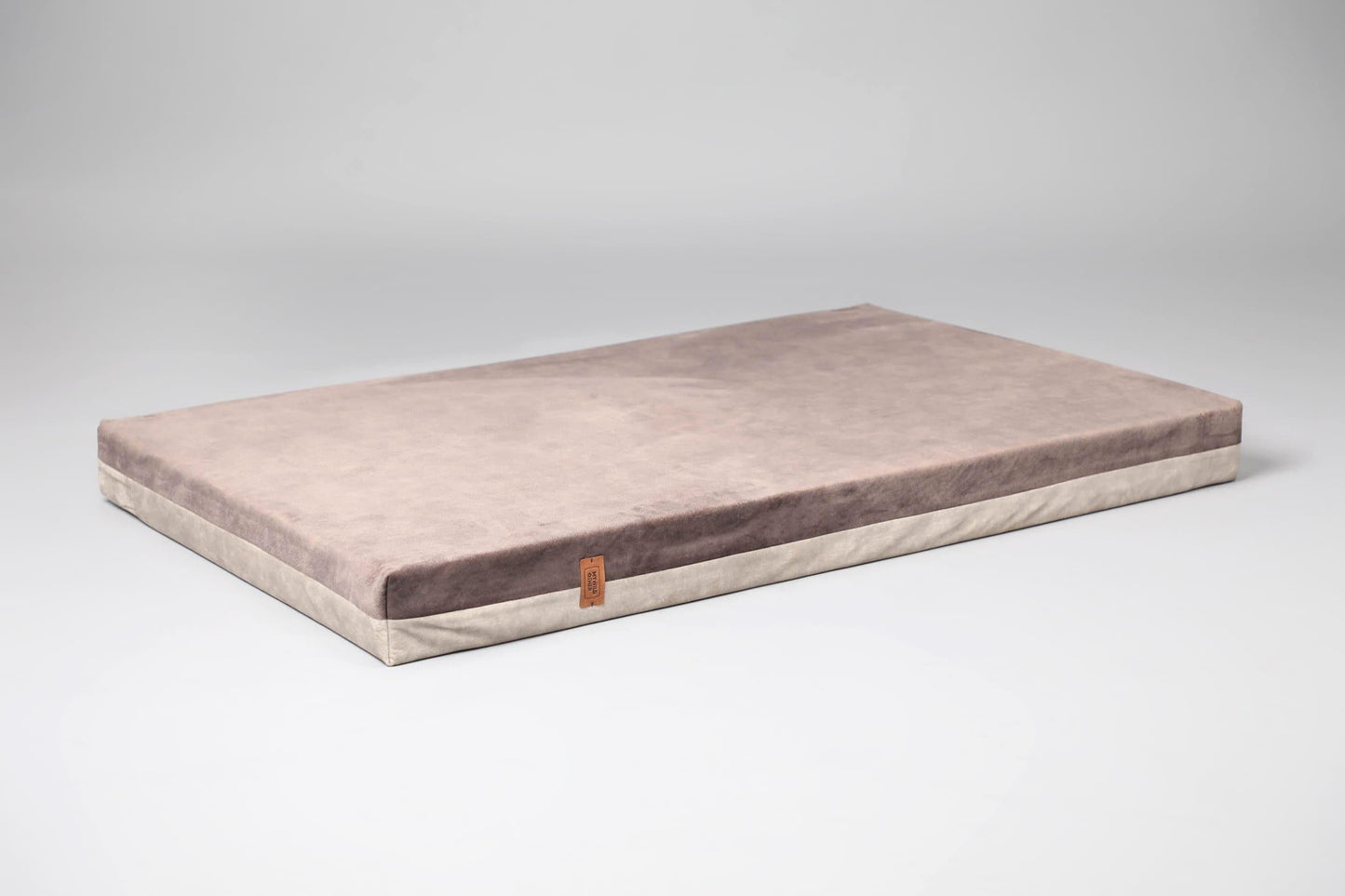 2-sided transformer dog bed. BEIGE+TAUPE - premium dog goods handmade in Europe by My Wild Other