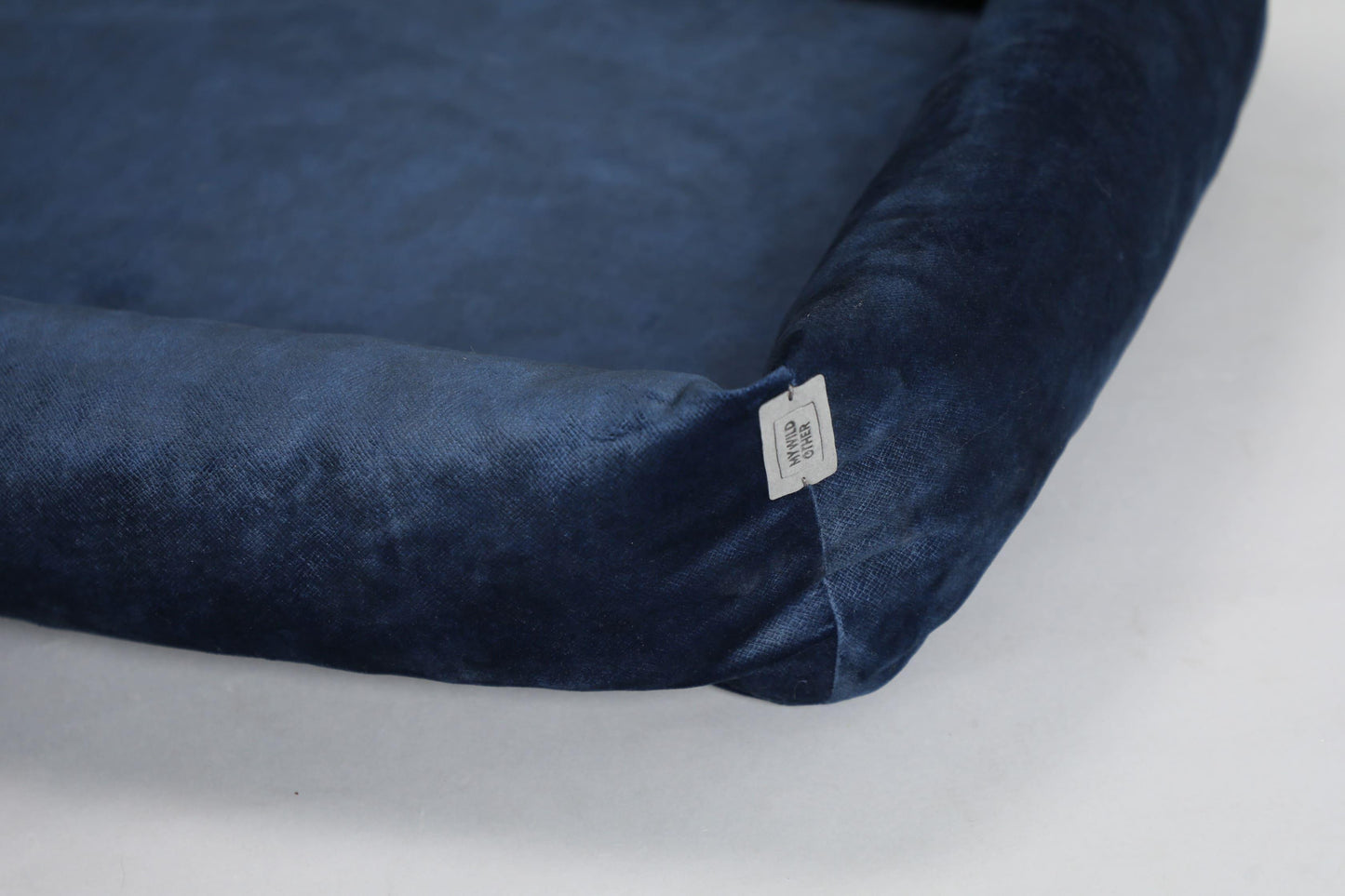 2-sided dog bed with sides. ROYAL BLUE - premium dog goods handmade in Europe by My Wild Other