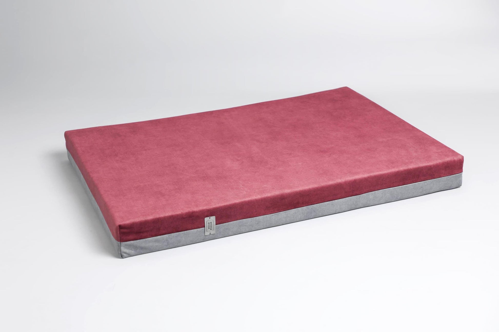 Transformer dog bed | Extra comfort & support | 2-sided | WINE RED+STEEL GREY - premium dog goods handmade in Europe by animalistus