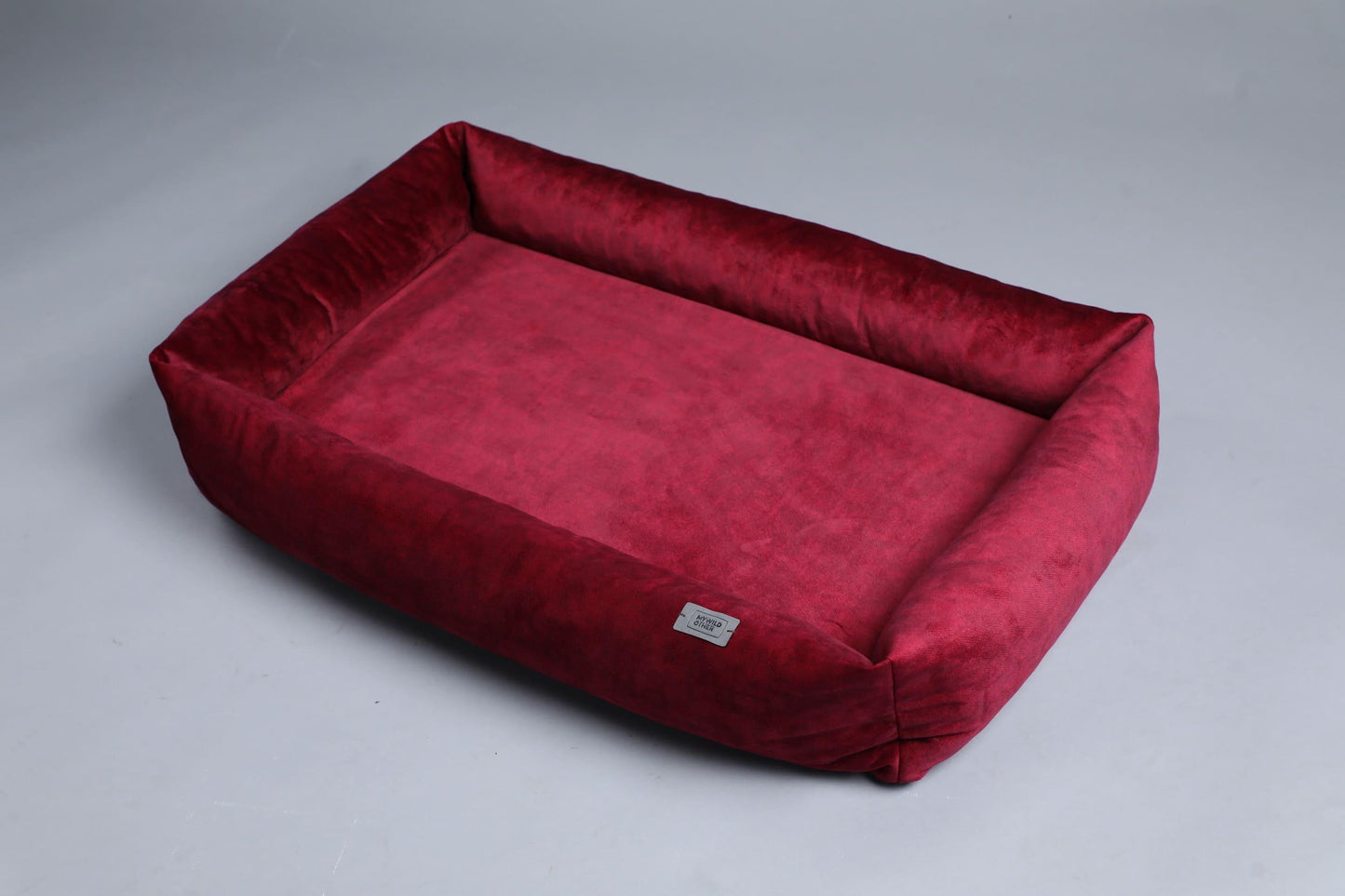 Premium dog bed with sides | 2-sided | RUBY RED - premium dog goods handmade in Europe by animalistus