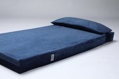 Dog bed for large dogs | Extra comfort & support | 2-sided | ROYAL BLUE - premium dog goods handmade in Europe by animalistus