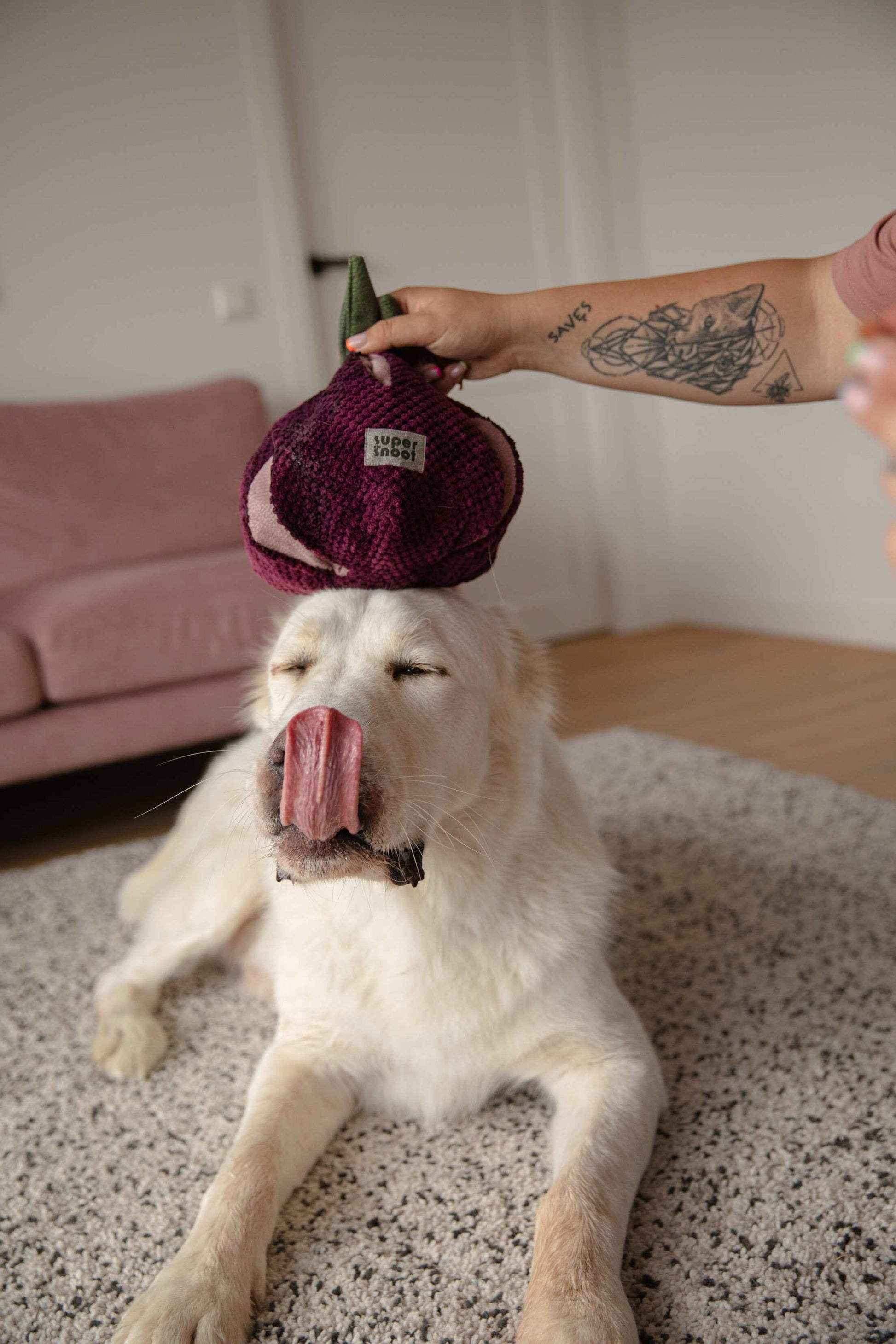Interactive dog toy | SUPERSNOOT Onion | Handmade | 6 pockets - premium dog goods handmade in Europe by animalistus