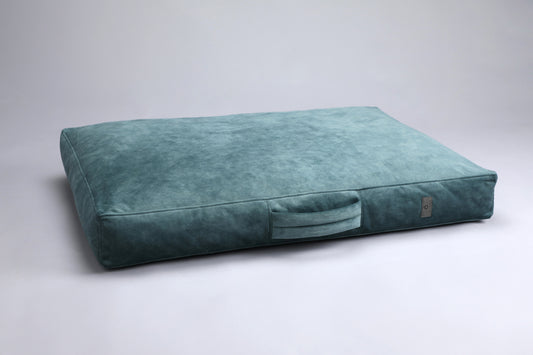 Dog cushion bed | 2-sided | DUSTY GREEN - premium dog goods handmade in Europe by animalistus