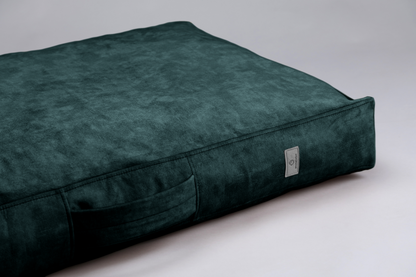 Dog cushion bed | LuxSoft | 2-sided | EMERALD GREEN | animalistus