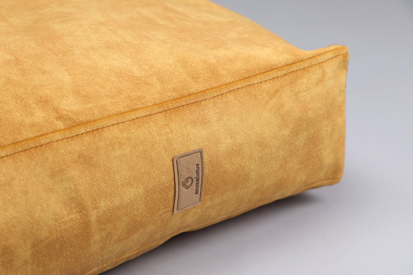 Dog cushion bed | 2-sided | AMBER YELLOW - premium dog goods handmade in Europe by animalistus