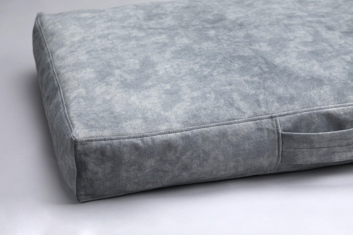 Dog cushion bed | 2-sided | METAL GREY - premium dog goods handmade in Europe by animalistus