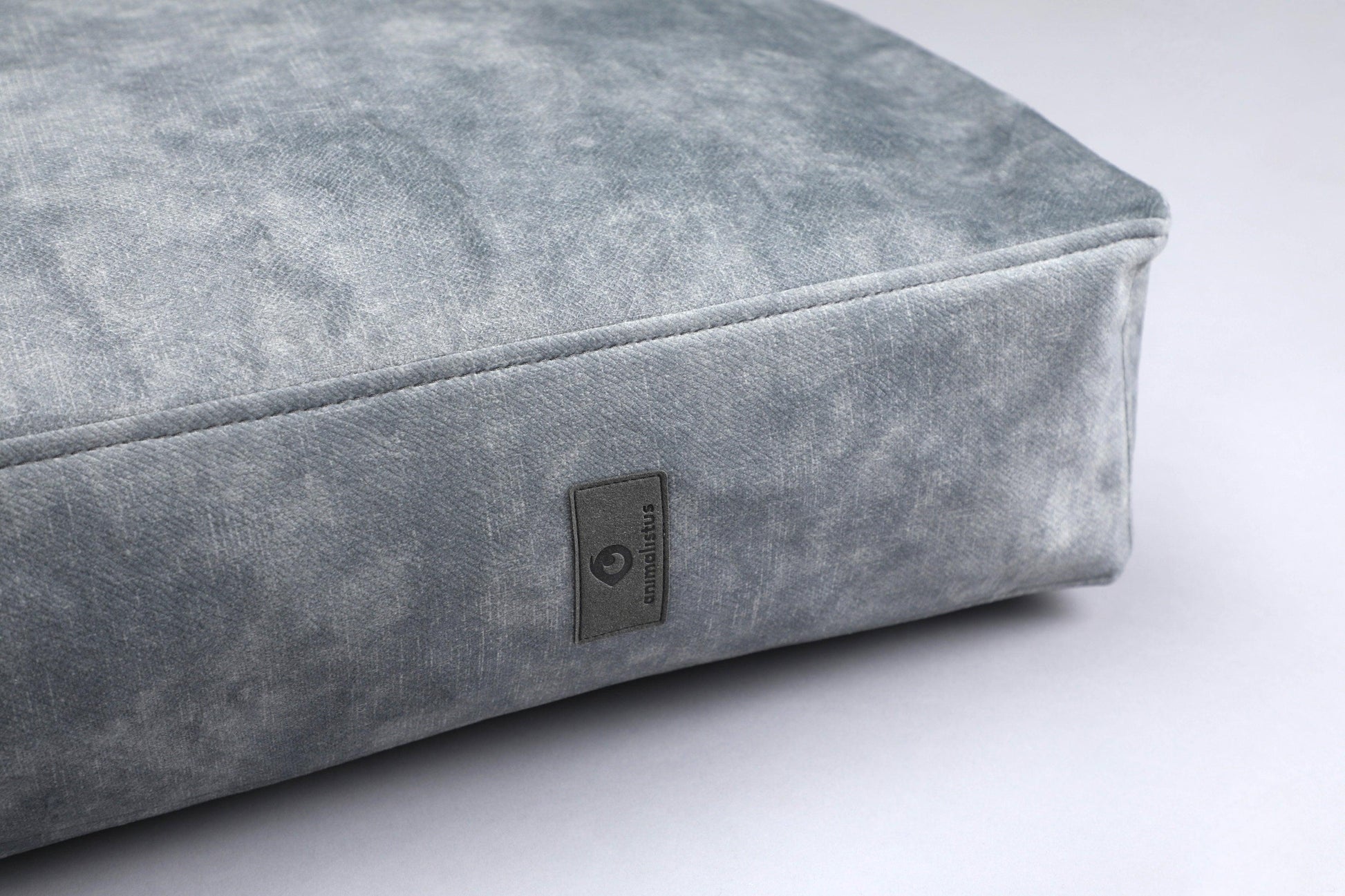 Dog cushion bed | 2-sided | METAL GREY - premium dog goods handmade in Europe by animalistus