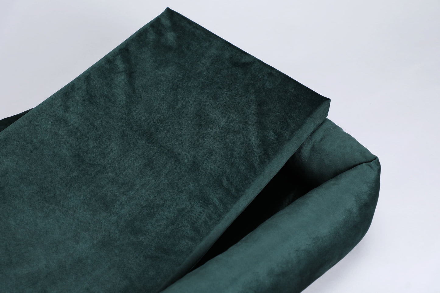 2-sided dog bed with sides. EMERALD GREEN - premium dog goods handmade in Europe by My Wild Other