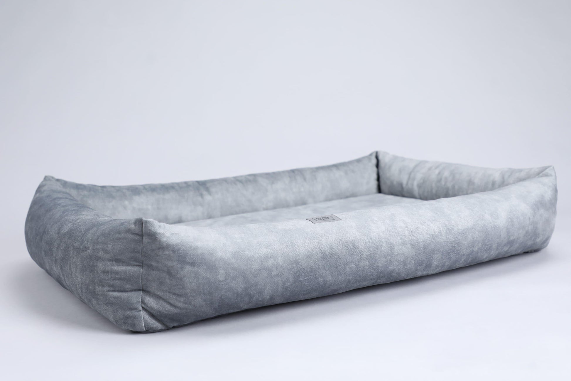 2-sided dog bed with sides. METAL GREY - premium dog goods handmade in Europe by My Wild Other