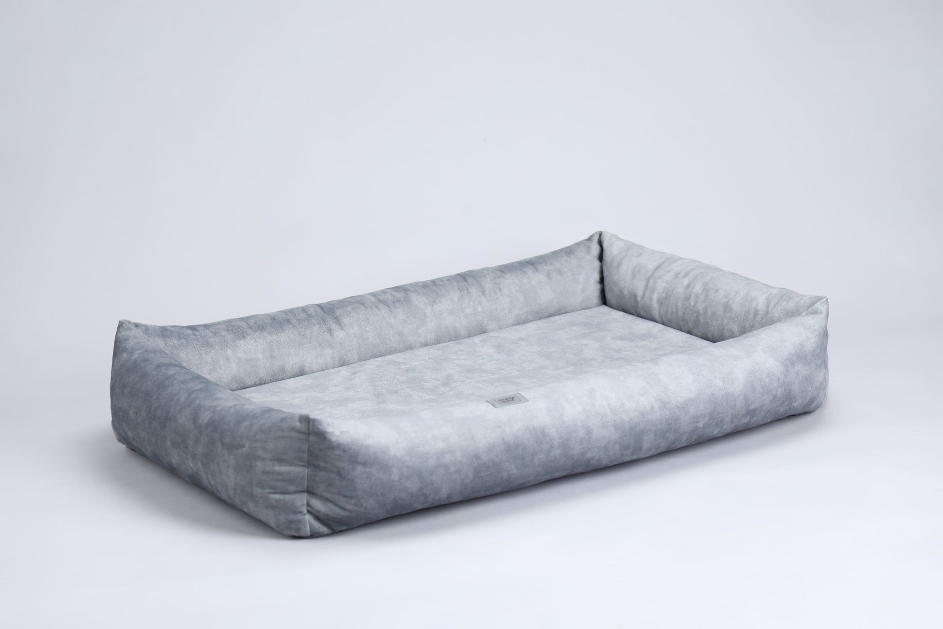 Premium dog bed with sides | 2-sided | METAL GREY - premium dog goods handmade in Europe by My Wild Other