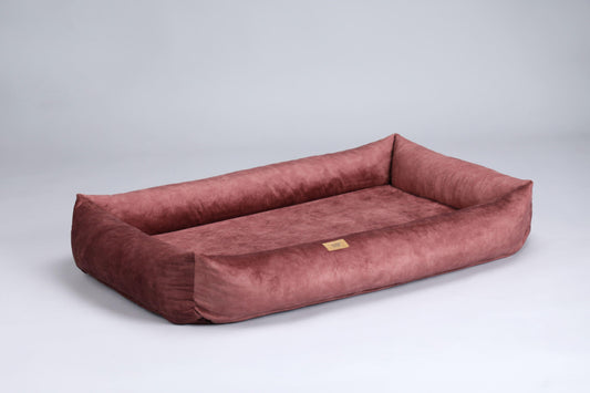 Premium dog bed with sides | 2-sided | TERRACOTTA - premium dog goods handmade in Europe by animalistus