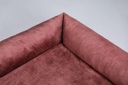 2-sided dog bed with sides. TERRACOTTA - premium dog goods handmade in Europe by My Wild Other