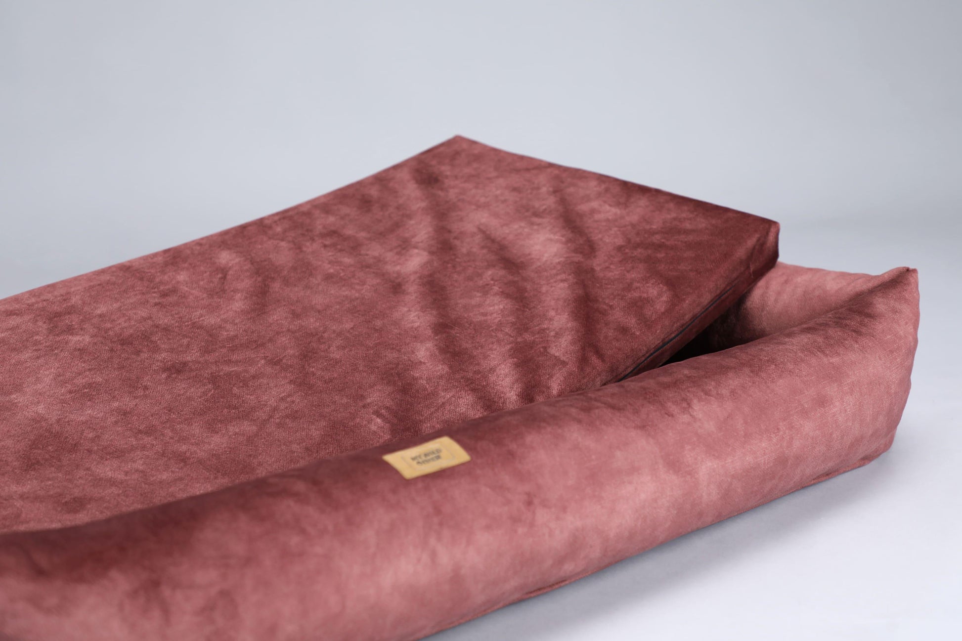 2-sided dog bed with sides. TERRACOTTA - premium dog goods handmade in Europe by My Wild Other