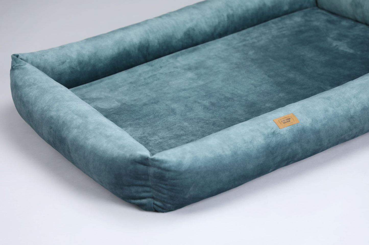 Premium dog bed with sides | 2-sided | DUSTY GREEN - premium dog goods handmade in Europe by My Wild Other