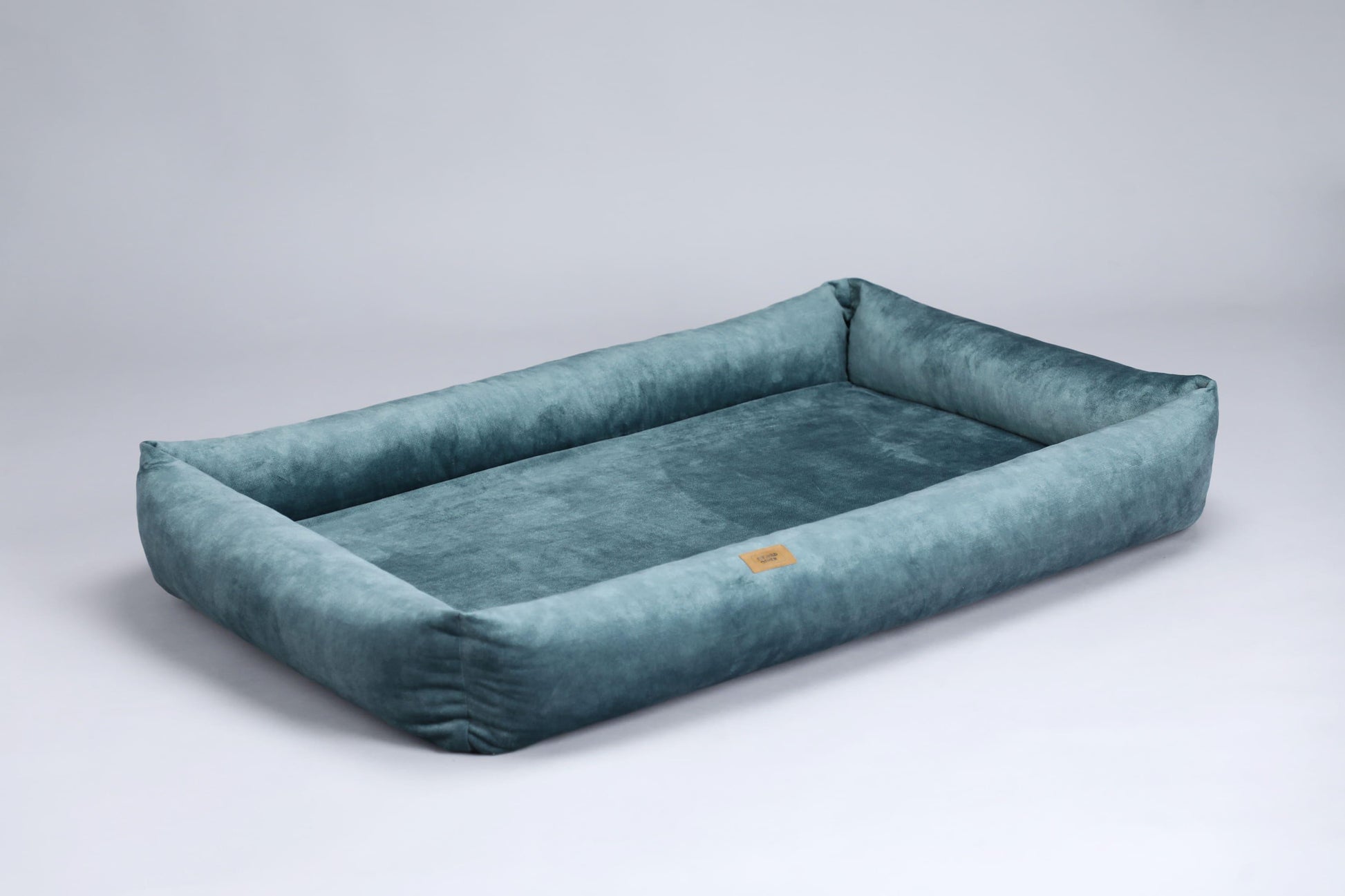 2-sided dog bed with sides. DUSTY GREEN - premium dog goods handmade in Europe by My Wild Other